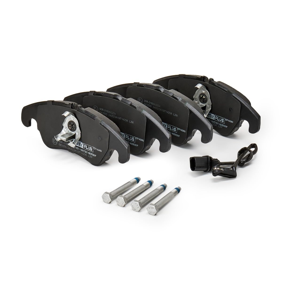 RIDEX PLUS 402B0301P Bremsbelagsatz Bremsbeläge Vorne mit Verschleißwarnkontakt Kompatibel mit AUDI A4 Avant 8K5, B8