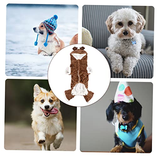 Disfraz de Reno para Perros Talla L Color Café miniatura 2