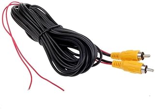 EKYLIN Car RCA CAR Reverse REVERSING Rear View Parking Camera Video Cable with Detection Wire Reverse Trigger Lead (6 Meters/20FT)