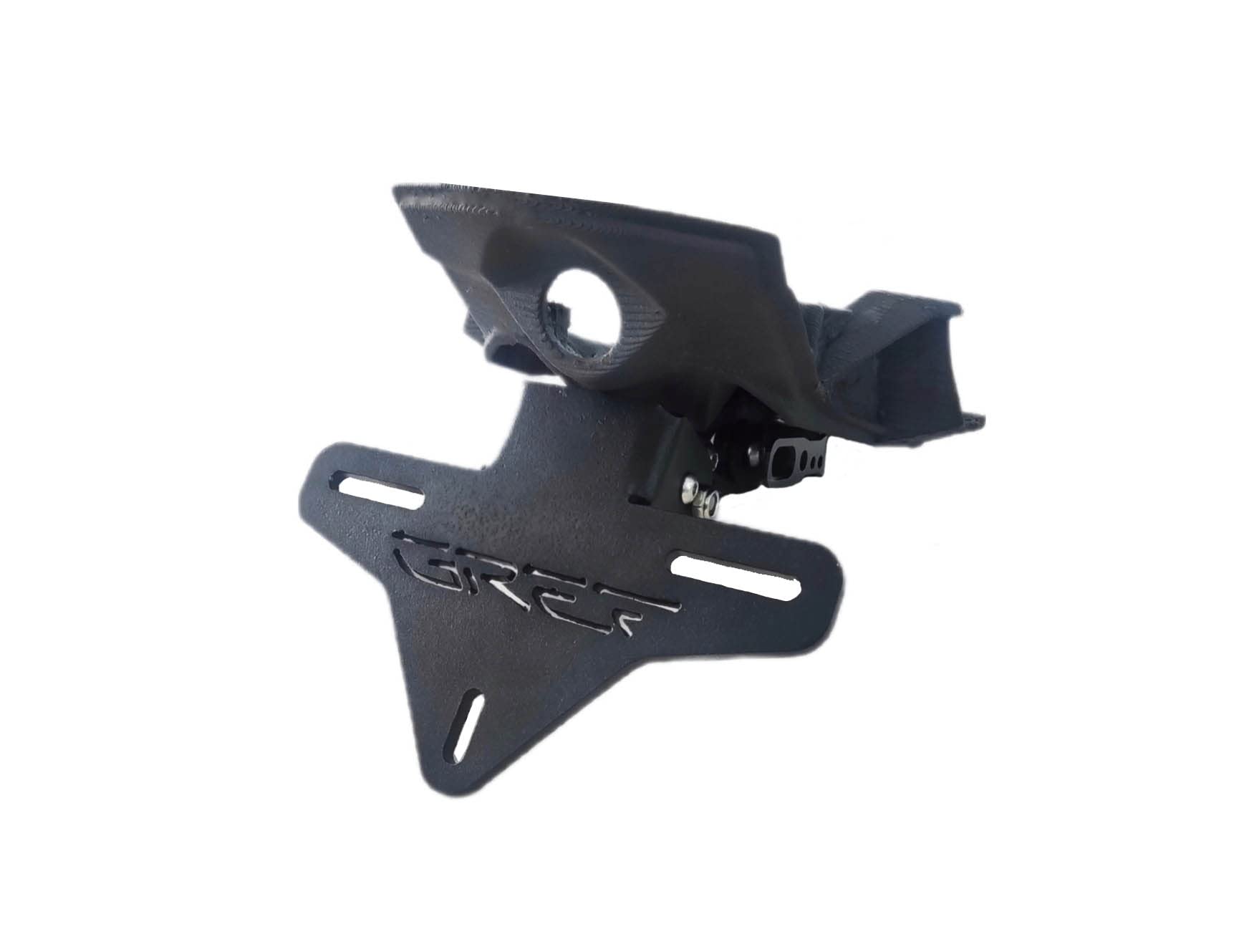 Soporte de matrícula GREF con Base Trasera Compatible con BMW S1000XR 2020-2026 (con botón abatible).