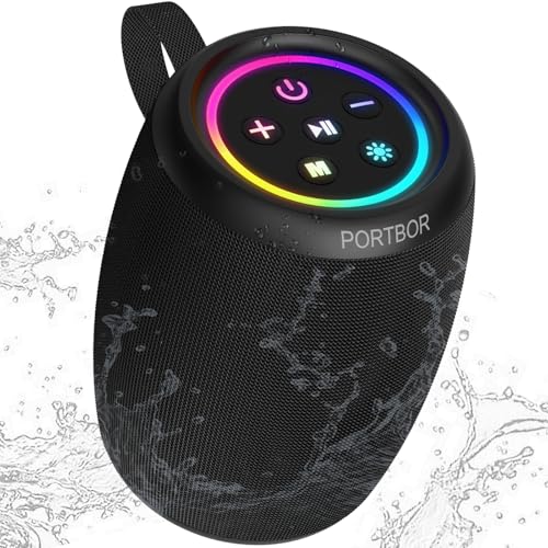 Bluetooth Speaker, 2026 New Portable Wireless Speaker, Powerful Stereo Sound, Stocking Stuffers, IPX5 Waterproof, Up to 20H Playtime, BT5.3, TWS Pairing, White Elephant Gifts, for Outdoor/Home/Party