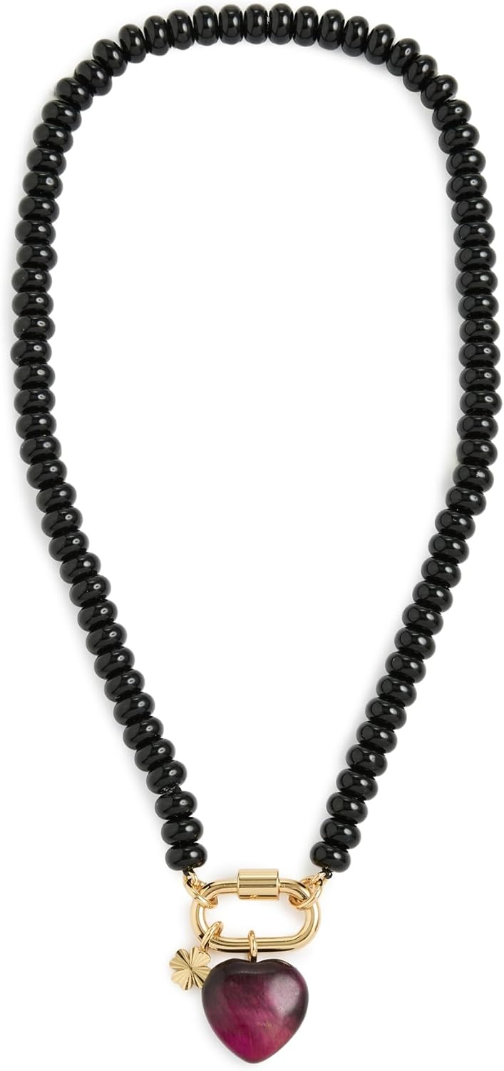 Madewell Women's Beaded Heart Charm Necklace