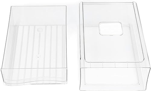Miniatura 2 de Contenedores transparentes de almacenamiento para refrigerador, juego organizador de cajones apilables para refrigerador con asa, cajas de
