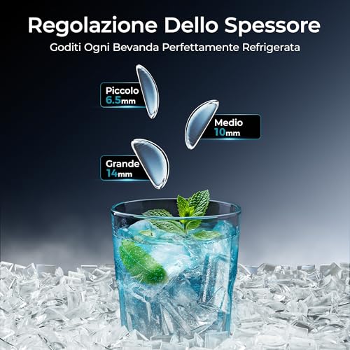 Euhomy Lunaarc™ Macchina Ghiaccio Mezzaluna, 1600Pz/24H Macchina Per Il Ghiaccio Casa, 16 Cubetti In 12 Min, 1.8L, Autopulente Ice Maker, 3 Dimensioni Di Ghiaccio Per Whisky/Caffè/Bevande - 4