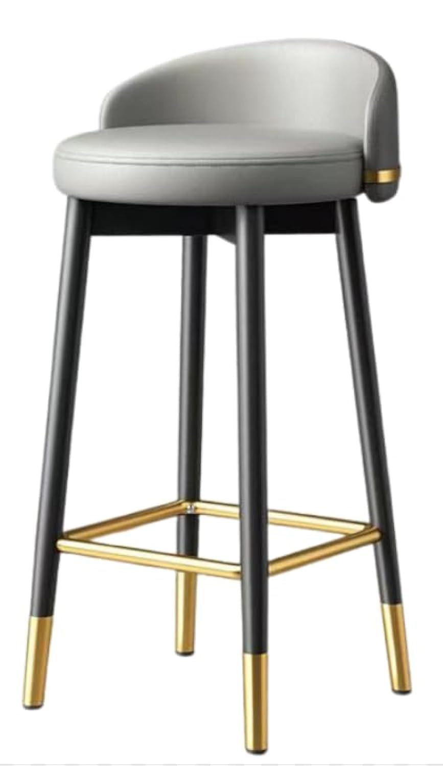 bar stool Modern Minimalist Chairs Solid High Foot Bar Stool Rotating Design Waiting Chairs Thick Cushion Counter Stools Many Styles ( Sky Over ).. (Gray dot)