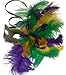 MASQ Masquerade Feather Mask Show Girl Mardi Gras Carnival Costume Cosplay dress up Party Wear (Mardi Gras)