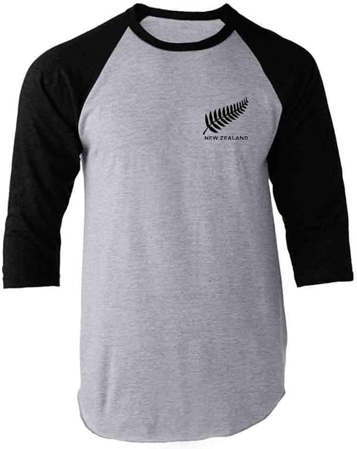 New Zealand Soccer Retro National Team Jersey Raglan Baseball Tee Shirt