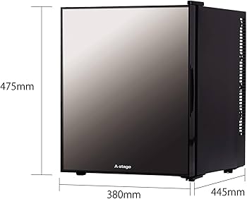 Amazon | エーステージ 冷蔵庫 32L ミラーガラス扉 小型 静音 1ドア