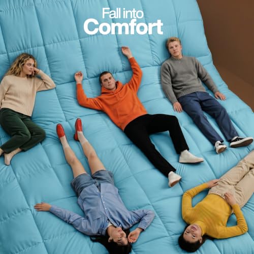 Image of Utopia Bedding Queen Comforter, Duvet Insert, Aqua, 88 x 88 Inches