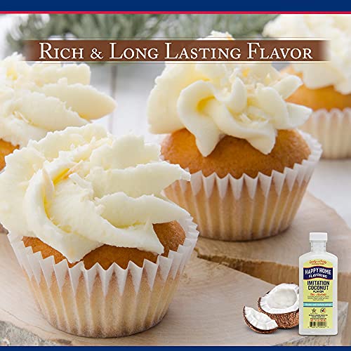 Happy Home Imitation Coconut Flavoring, Non-Alcoholic, Certified Kosher, 7 Oz #TOP2