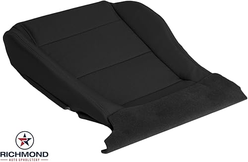 Miniatura 6 de Richmond Auto Upholstery - Funda de asiento de cuero perforado de repuesto para parte inferior del lado del conductor, color negro (compatible con