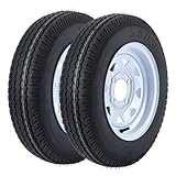 5.30-12 5.30x12 530-12 5.30-12 Trailer Tires with 12' Rims, 4 Lug on 4', Load Range C, 6PR