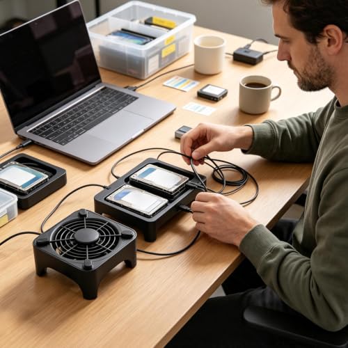 Ventilador PC USB de bajo ruido y cinco voltios para electrónica de red 2
