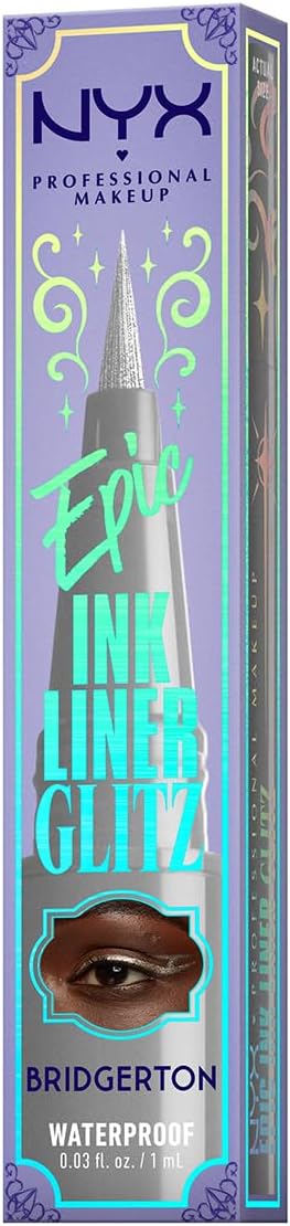 NYX PROFESSIONAL MAKEUP Bridgerton Koleksiyonu Işıltılı Eyeliner - 01 Glitzed In Silver 02 Glitzed In Gold