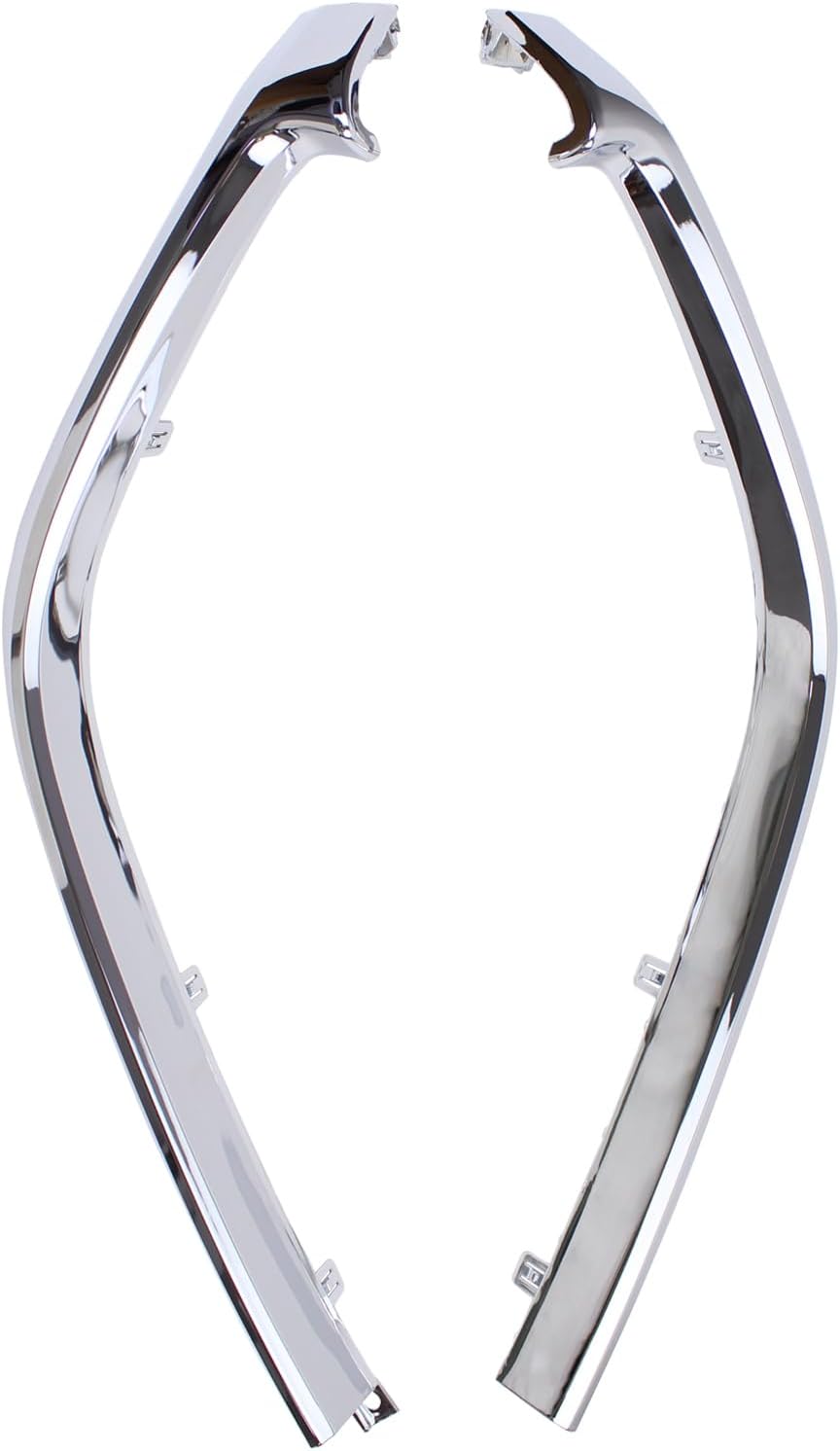 ApplianPar 2Pcs Chrome Front Left Driver and Right Passenger Side Bumper Grille Lower Molding for Mazda 3 2017-2018