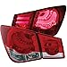 AnzoUSA 321299 Red/Clear LED Tail Light for Chevrolet Cruze