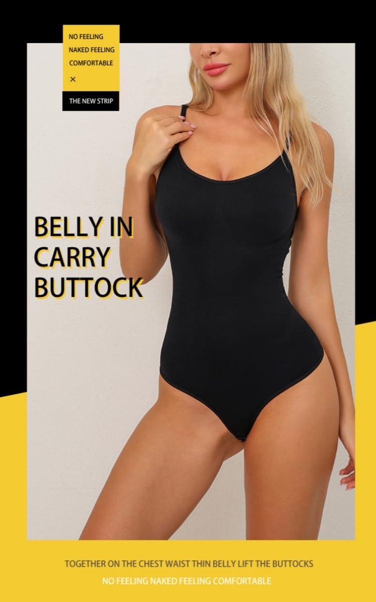 Women's Shapewear Bodysuit Tummy Control Bodysuit for Women Crotch Opening Womens Bodysuit - Image 2