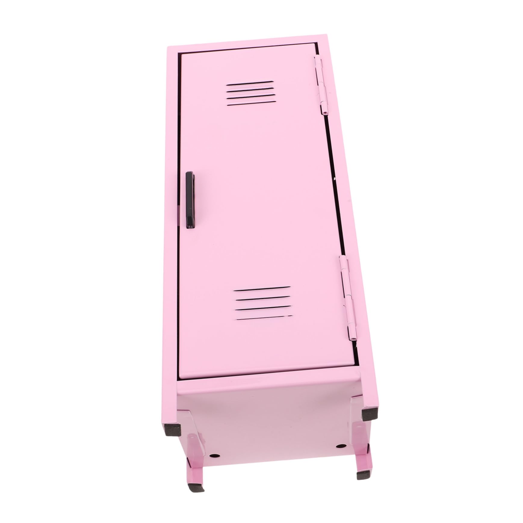 Mini Armadietto in Acciaio Rosa con Serratura e Chiavi Organizer da Scrivania per Ragazze con Scomparti Multipli per Cosmetici e Piccoli Oggetti Scaffale Sicuro per Trucco e