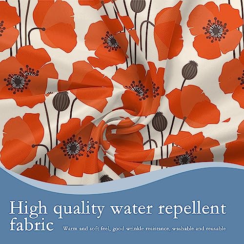 SKYDAWNY Red Flowers Round Tablecloth 60 Inch by SKYDAWNY - Used condition - Image 5