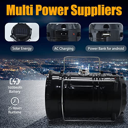 Led Solar Camping Lantern Dibms Led Collapsible Portable Solar Ac Rechargeable Lantern Flashlight Waterproof Survival Lights For Camping Hurricanes Emergencies Power Outages Homes Indoor Outdoor #TOP1