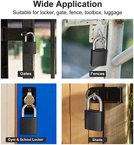 Aluminum Keyed Padlock, [0.98in Short Shackle] Diyife 40mm Padlocks Outdoor Weatherproof Padlock keyed Alike for School Gym Locker, Office, Garage, Shed, Fence, Warehouse (2 Keys).
