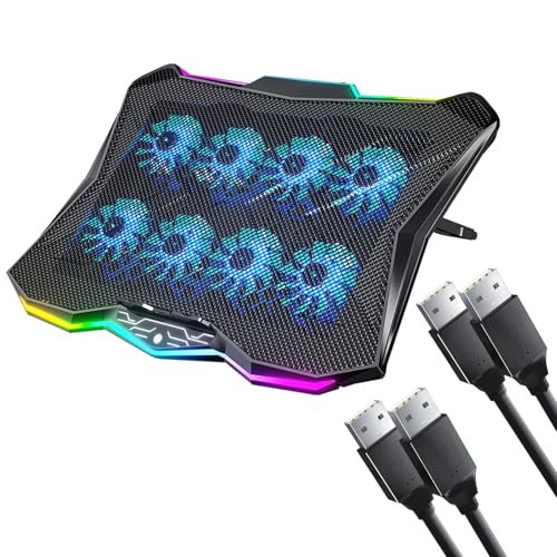 Base para laptop AICHESON AA3 con 8 ventiladores y cables USB miniatura 1
