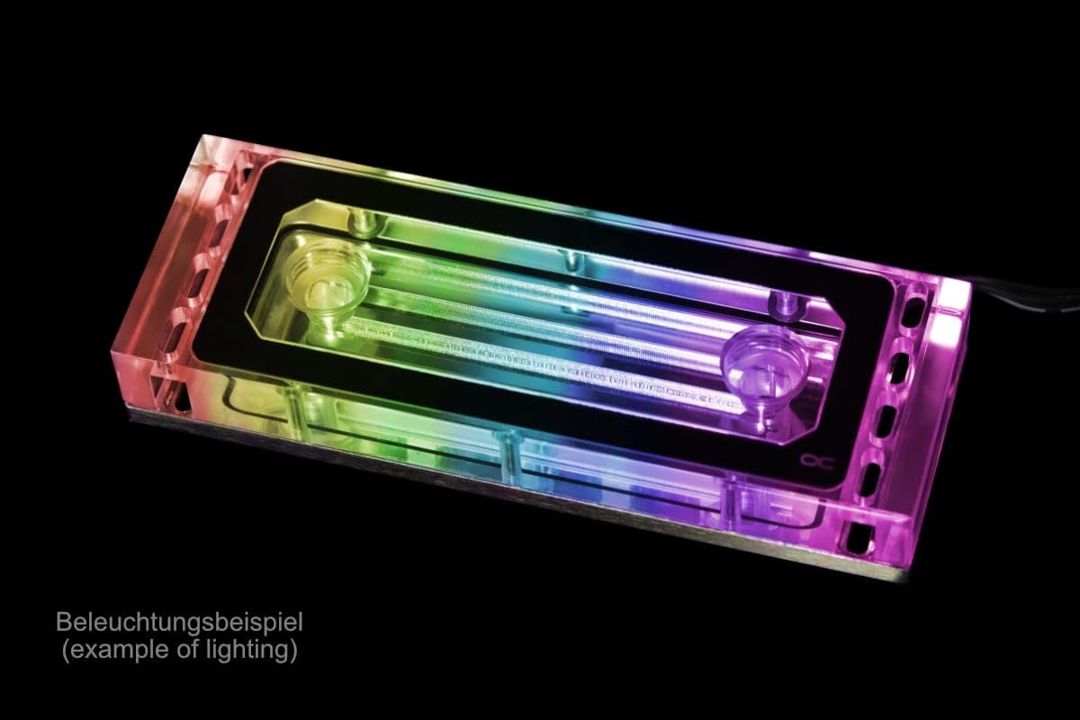 Alphacool 17467 Aurora Plexi X4 D-RAM chłodnica wodna chłodzenie wodą HDD/RAM – chłodnica