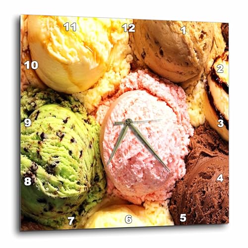 3dRose dpp_53322_2 Yummy Ice Cream-Wall Clock, 13 by 13-Inch