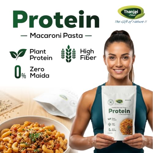 Image of Thanjai Natural Protein Pasta | 22g Plant Protein | 4.7g Dietary Fiber | Zero Maida | Healthy Alternative to Regular Pasta 200g (Pearl Millet)