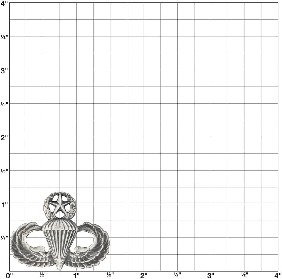 Army Master Parachute Badge Full Size Sil/Ox