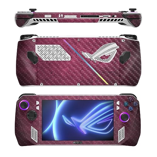 Image of MightySkins Carbon Fiber Skin Compatible with Asus ROG Ally - Pink Gravel | Protective, Durable Textured Carbon Fiber Finish | Easy to Apply