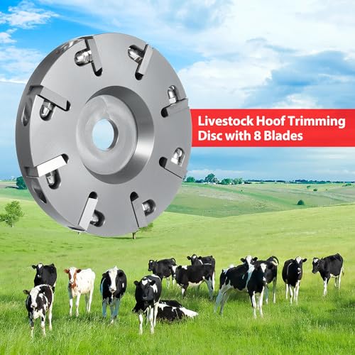 Image of 8 Blades Livestock Hoof Trimming Grinding Wheel Sheep Cattles Horses Cow Trimming Plate Wood Carving Disc Aluminum Alloy Electric Angle Grinder Attachments Tool