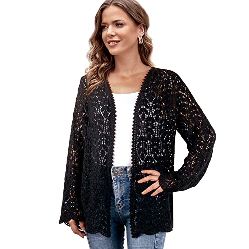 Image of Women's Cardigans Long Sleeve Lightweight Sweater Vintage Cardigan Thin Coats Outerwear