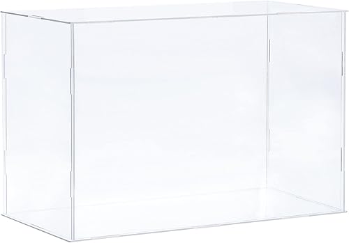 MECCANIXITY Vitrina de acrílico Caja de plástico transparente montar escaparate a prueba de polvo 12.2x6.3x8 pulgadas para artículos coleccionables