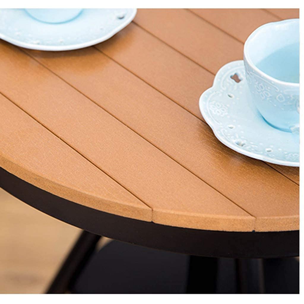 Zestaw Bistro Patio, Zestaw Zestawów do rozmów na patio w ogrodzie, Plastikowe drewno, Rama z kutego żelaza, Regulowany blat, Krzesła trawnikowe przy basenie z,