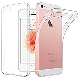 EasyAcc Hülle Case für iPhone SE 5S 5, Dünn Crystal Clear Transparent Tasche Handyhülle Cover Soft Premium-TPU Durchsichtige Schutzhülle Backcover Slimcase kompatibel mit iPhone SE 5S 5