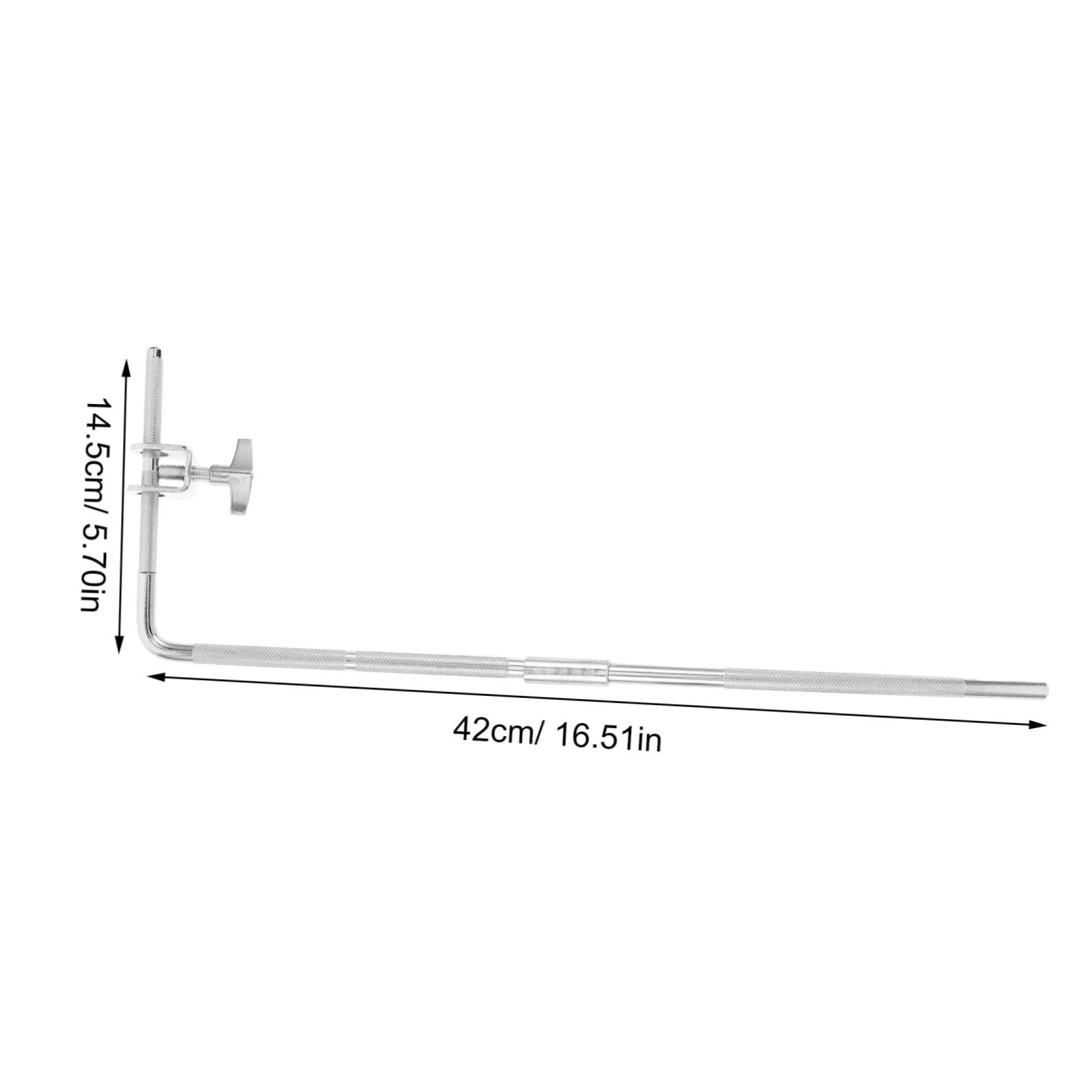 Mikinona Abrazadera para Montaje de Cencerro con Varilla en L y Bloqueo, Soporte Extensible para Rack de Batería, Accesorio de Herraje de Percusión para Escenario y Estudio