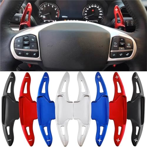 Levas cambio volante compatible con Ford de aluminio anodizado rojo para Explorer 2021-2024 2
