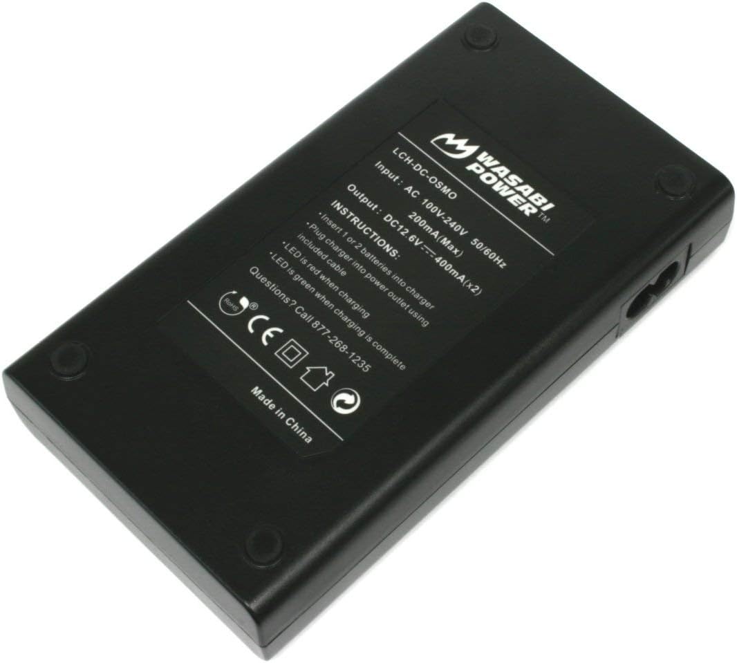 Wasabi Power DJI Osmo Intelligent Battery (2-Pack) and Dual Charger for DJI Osmo, Osmo Mobile, Osmo+