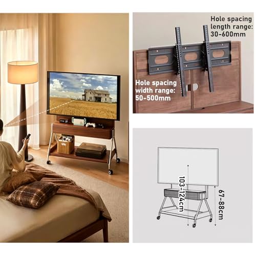 Soporte TV móvil con ruedas y estantes para 40 a 75 pulgadas miniatura 5