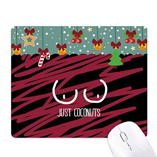 Alfombrilla de ratón Just Coconuts: dibujo divertido rojo y rosa para alegrar tus días