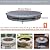 YANGSHILEI Firepit Covers Round for In Ground Firepit, 44-50 Inch Waterproofing Outdoor Patio Built in Fire Pit Cover, Large Backyard Fire Pit Cover Round for Protection Against Rain and Snow, Grey