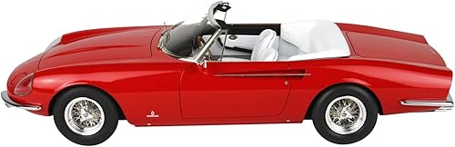 Miniatura 5 de 1966 Ferrari 365 California SN 9935 convertible rojo con interior blanco y vitrina Ltd Ed a 108 piezas en todo el mundo modelo 118 de coche por BBR