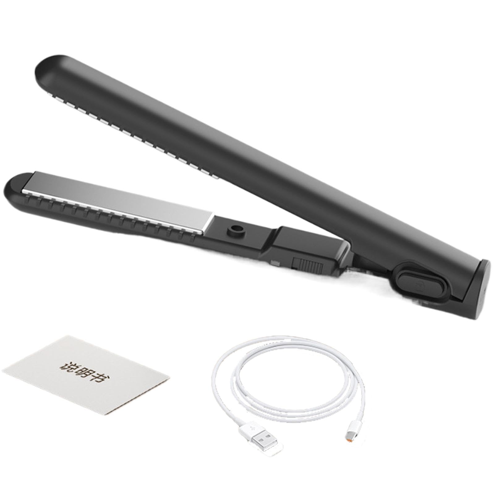 2-in-1 Portable Curling Wand and Flat Iron Minii Duals-Purpose Curling Iron Cozy Home Curling Iron Portable Minii Curling
