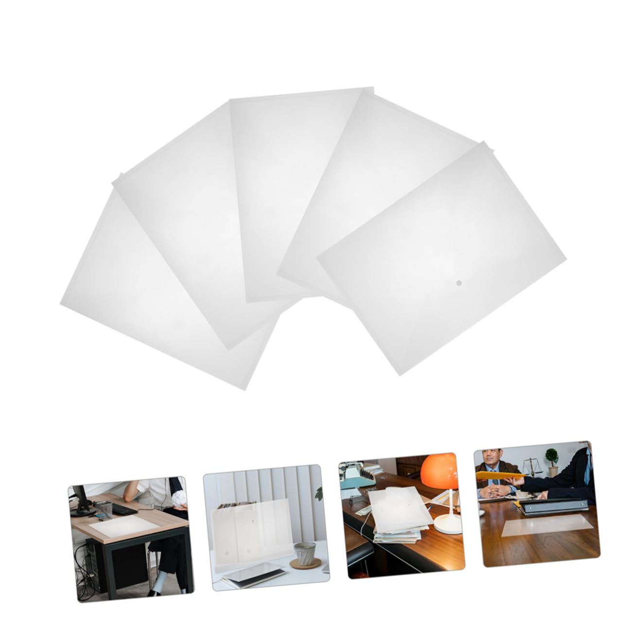 Bolsas de Almacenamiento de Archivos A3 20 Unidades Transparentes Botón a Presión, Bolsa Porta Documentos de Plástico Resistente para Oficina y Papelería