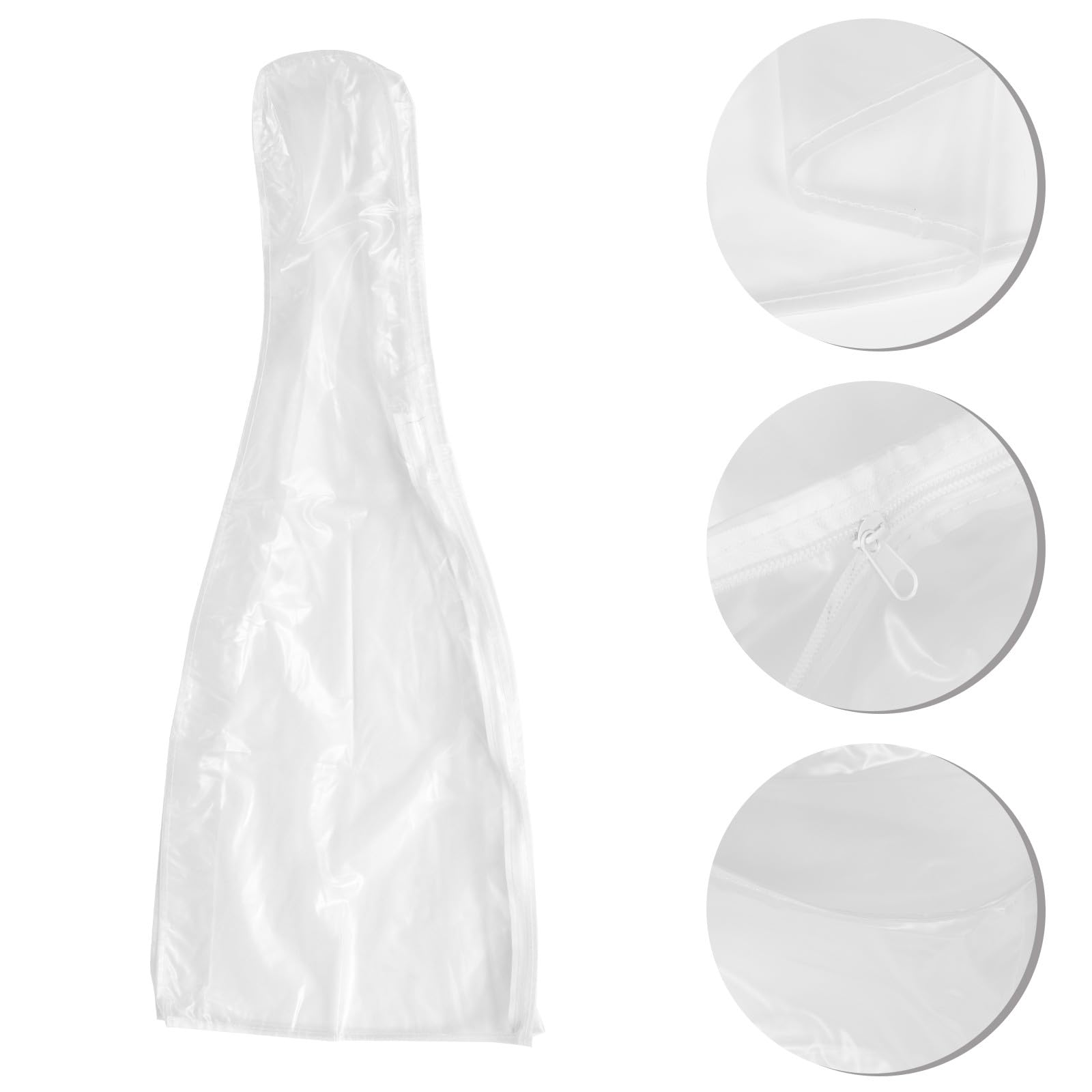 Funda Protectora y Resistente al Polvo, Diseño Simple y Práctico de PVC Esmerilado Blanco para Bajos y Guitarra para Uso Doméstico