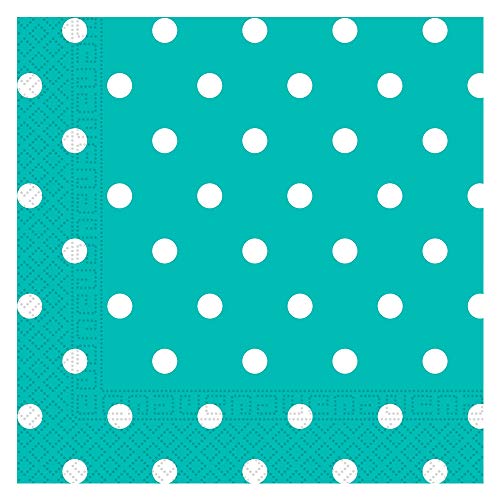 Preisvergleich Produktbild WOOOOZY Servietten, türkis gepunktet, 33x33cm 20 Stück