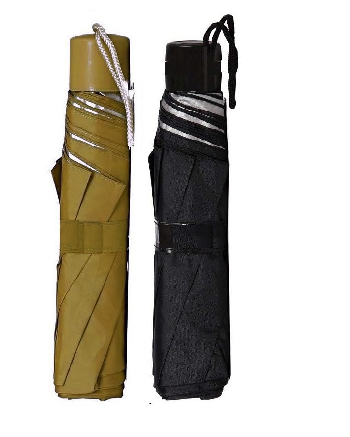 3 Fold stylish Umbrella Color and Black Combo of 2 for Man & Woman-image-41