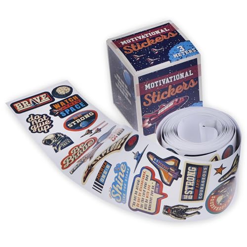 Image of Christian Art Gifts Multicolor Inspirational Scripture Faith-Based Sticker Roll for Boy & Girls: Over 200 Self-Adhesive Stickers for Kids, Motivational Outer Space Theme, Quotes & Verses, Easy-Peel