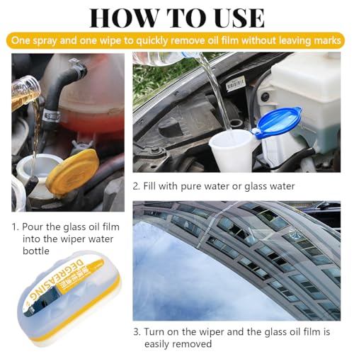 DRJCKOLOTH Automotive Oil Film Cleaning Brush,Ölfilm-Reinigungsbürste,Ölfilm-entferner für Windschutzscheiben,Multifunktionale Kfz-Ölfilm-Reinigungsbürste